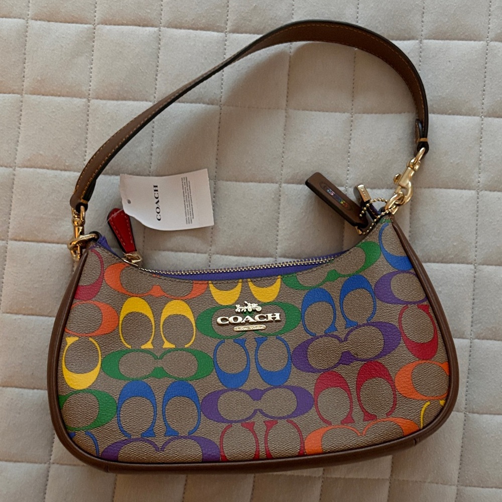 Coach Rainbow Signature Shoulder Bag